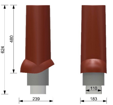 Döcke PREMIUM Выход канализационный ИЗЛ-110/500/ труба